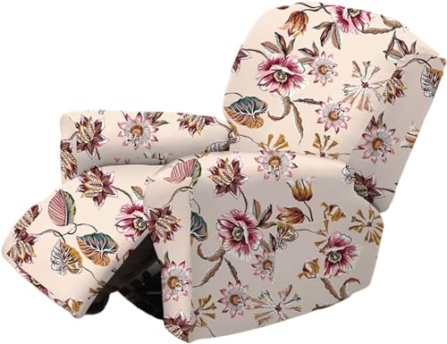 Sesselschoner für Relaxsessel Sesselbezug 8/6/4Teilig Komplett Sesselschoner Stretch Sesselauflage Relax Mit Armlehnen Sessel Überwurf Bezug Hochlehner Relaxsessel Mit Elastischem Boden ( Color : #34 von uyeoco