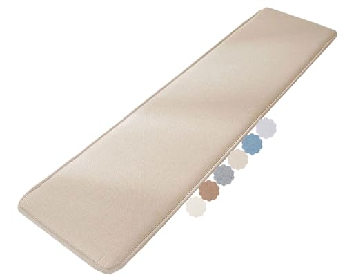 Sitzbankkissen Outdoor & Indoor – 120/130/160/180 x 30/35/40/50 cm – rutschfeste Sitzauflage für Gartenbank, Terrasse, Erkerbank, Schaukel oder Veranda (2-3 Sitzer)(Khaki,30x100cm) von uyeoco