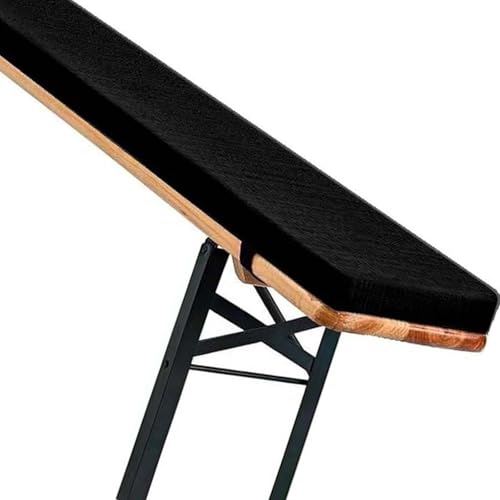 Sitzkissen für Bank (Innen/Außen) - 120cm/150cm/100cm/180cm x 40cm/30cm/25cm - Rutschfeste Sitzauflage für Bierbank, Garten, Fensterbank, Terrasse, Liegestuhl, Schaukel (2/3/4 Sitzer)(Black,80x30x3cm) von uyeoco