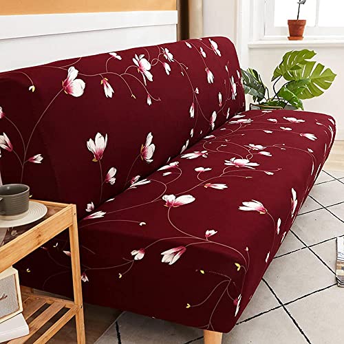 Sofabezug Ohne Armlehnen Grin Leder 3 /2 Sitzer Sofabettüberzug Jacquard Armlose Polyester, Spandex, Stretch, Für Liegestuhl, Couch, Sofa-Schonbezug, Schonbezug ( Color : #22 , Size : 190-210cm/74.8-8 von uyeoco