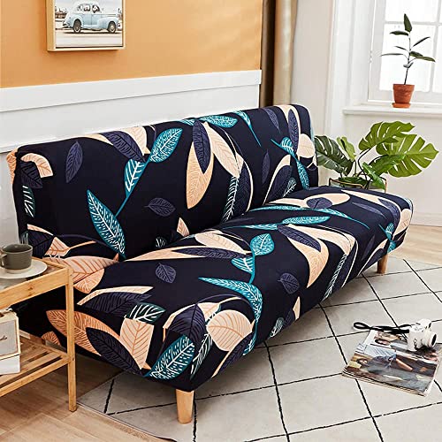 Sofabezug Ohne Armlehnen Grin Leder 3 /2 Sitzer Sofabettüberzug Jacquard Armlose Polyester, Spandex, Stretch, Für Liegestuhl, Couch, Sofa-Schonbezug, Schonbezug ( Color : #26 , Size : 120-150cm/47.2-5 von uyeoco