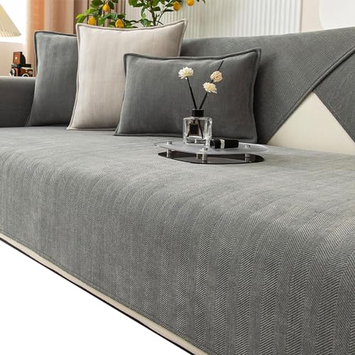 Sofabezug Sofa Überzug Ecksofa L Form Couch überwurf,Plüsch Superweich Sofaüberwurf rutschfest Sofabezug Sofaüberwurf Verdicktes Dekoration Für 2 3 Sitzer Sofa ( Color : #18 , Size : 90x160cm/35x62" ) von uyeoco