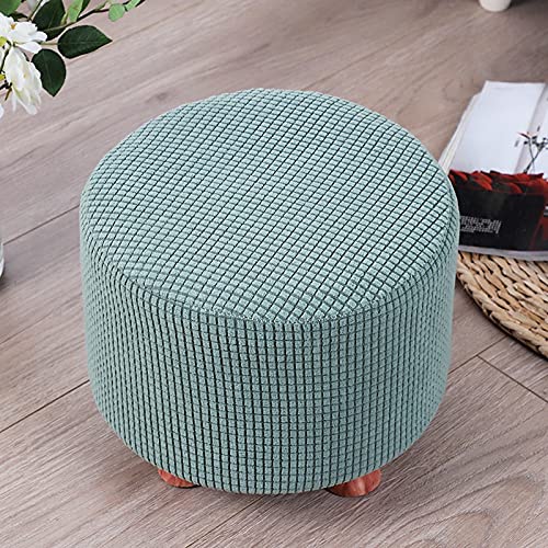 Stretch Bezug Für Fußhocker Rundes/Quadrat, 30 * 30cm Jacquard Spandex Ottomane Schonbezug Weich Ottomane Abdeckung Antirutsch Hocker Protector Pouf Abdeckung, Waschbar (Color : V, Size : 2pcs) von uyeoco