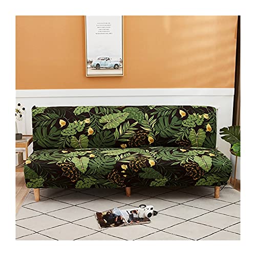 uyeoco Armless Schlafsofa-Bezüge,Spandex Stretch Futon Schonbezug Protector,rutschfeste elastische Klappcouch Sofa Shield für klappbares Schlafsofa mit 2-3 Sitzplätzen ohne Armlehnen von uyeoco