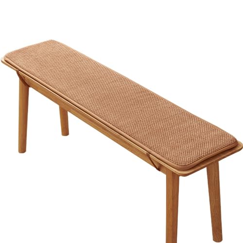 uyeoco Bankauflage Bankkissen Sitzauflage Sitzkissen Bank, Dicke Bequeme Rutschfestes Sitzkissen für Gartenbank Schaukel, Terrasse, Esstisch, Bank, Drinnen(Color:Camel Color,Size:180x30cm) von uyeoco