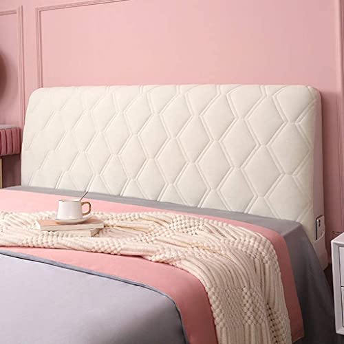 uyeoco Bett Kopfteil Bezug Bettkopfteil Hussen Kopfteilbezug Staubdicht, Gesteppt Einfarbig Massivholzbett Kopfstütze Bedside Decoration Protector (Color : Beige, Size : 170cm) von uyeoco