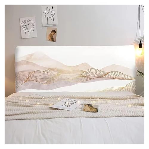uyeoco Elastic Headboard Cover Bed 160/180/150/200/220cm Bed Headboard Cover Bed Headboard Covers Stretch Headboard Cover All-Inclusive Dustproof Headboard Cover(Color 1,200cm/79in) von uyeoco