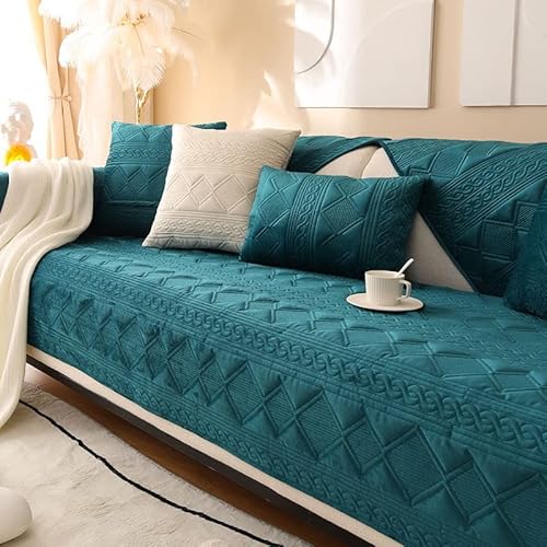 uyeoco Samt Sofabezug 1 2 3 4 Sitzer Couchbezug L Form Ecksofa Sofa/Couch überwurfdecke, Samt Couch Überwürfe Sofahusse Sofaüberwürfe rutschfest Sofa Abdeckung ( Color : #27 , Size : 110x180cm 1pc ) von uyeoco