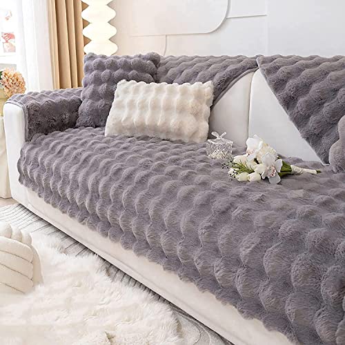 uyeoco Samt Sofabezug 1 2 3 4 Sitzer Couchbezug L Form Ecksofa Sofa/Couch überwurfdecke, Samt Couch Überwürfe Sofahusse Sofaüberwürfe rutschfest Sofa Abdeckung (Color : #18, Size : 110x210cm) von uyeoco