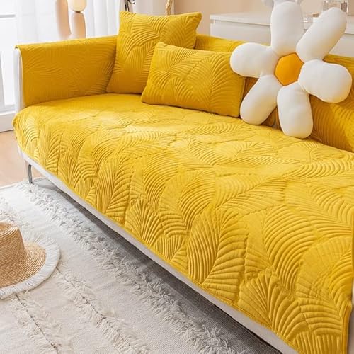 uyeoco Samt Sofabezug 1 2 3 4 Sitzer Couchbezug L Form Ecksofa Sofa/Couch überwurfdecke, Samt Couch Überwürfe Sofahusse Sofaüberwürfe rutschfest Sofa Abdeckung (Color : Q, Size : 110x160cm) von uyeoco