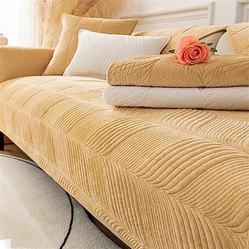 uyeoco Samt-Sofabezug Ecksofa l Form Sofa Überzug Couchbezug Sofa/Couch Wurfdecke Eckcouch 3/2 Sitzer Sofaschutz Schonbezug Sofaschoner Sofabezüge rutschfest Hund Katze (Color : B, Size : 110x210cm) von uyeoco