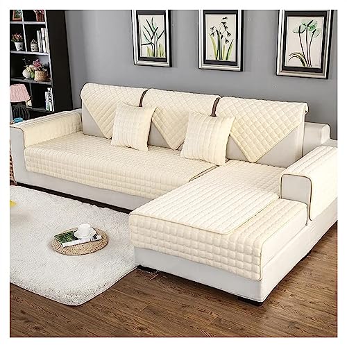 uyeoco Samt-Sofabezug Ecksofa l Form Sofa Überzug Couchbezug Sofa/Couch Wurfdecke Eckcouch 3/2 Sitzer Sofaschutz Schonbezug Sofaschoner Sofabezüge rutschfest Hund Katze (Color : Ff, Size : 110x160cm) von uyeoco