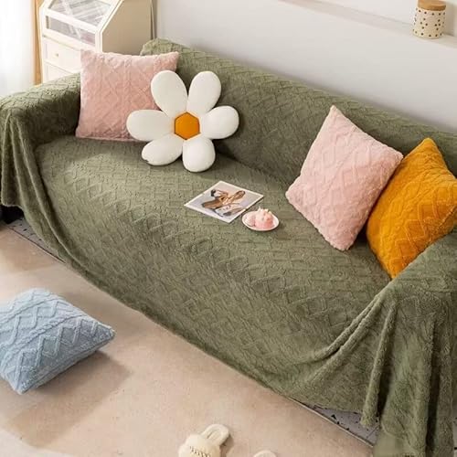 uyeoco Samt Sofadecke Sofa Überwurfdecke für Sofa/Couch Sofabezüge 3/4/5/2 Sitzer L Form Fleecedecke Sofaüberwurf Decke - Große Tagesdecken für Bett & Couch (Color : #37, Size : 180x130cm) von uyeoco