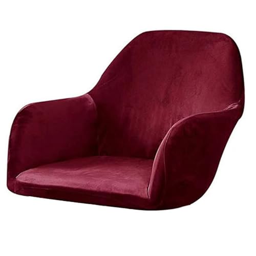 uyeoco Samt Stuhlbezug 1/2er Set Mit Armlehne Stretch Stuhlhussen Büro-Sessel Schonbezug Rückenlehne Stuhlabdeckung Hoher Stuhl Abdeckung Schutzhülle-bezüge Überwürfe (Color : W, Size : 2pcs) von uyeoco