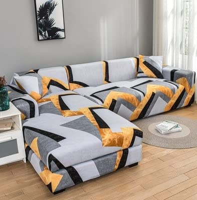 uyeoco Sofa Abdeckung L Form Sofabezug Ecksofa Couch Abdeckung Elastische Rechts/Links Sofa Überwürfe Stretch für L-Form Sofa Abdeckung mit 1Stücke Kissenbezug (Color : G, Size : 145-185cm) von uyeoco