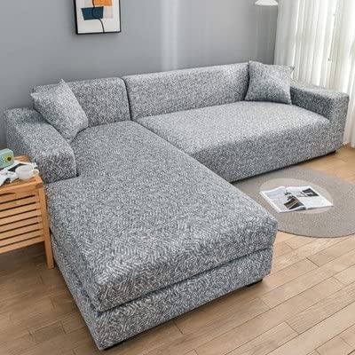 uyeoco Sofa Abdeckung L Form Sofabezug Ecksofa Couch Abdeckung Elastische Rechts/Links Sofa Überwürfe Stretch für L-Form Sofa Abdeckung mit 1Stücke Kissenbezug (Color : I, Size : 235-300cm) von uyeoco
