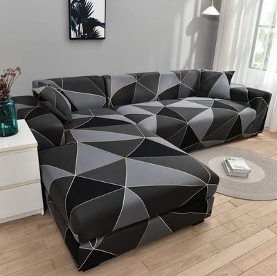 uyeoco Sofa Abdeckung L Form Sofabezug Ecksofa Couch Abdeckung Elastische Rechts/Links Sofa Überwürfe Stretch für L-Form Sofa Abdeckung mit 1Stücke Kissenbezug (Color : U, Size : 235-300cm) von uyeoco