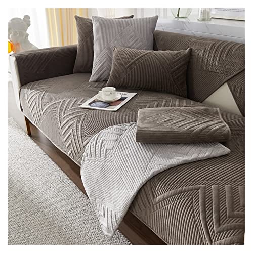 uyeoco Sofabezug/Couchbezug l Form 3/2/4 sitzer Ecksofa Samt Sofaschoner rutschfeste Wendbar Sofaüberwurf Sofaschutz für Möbel Bezug (Color : Aa, Size : 110x160cm) von uyeoco