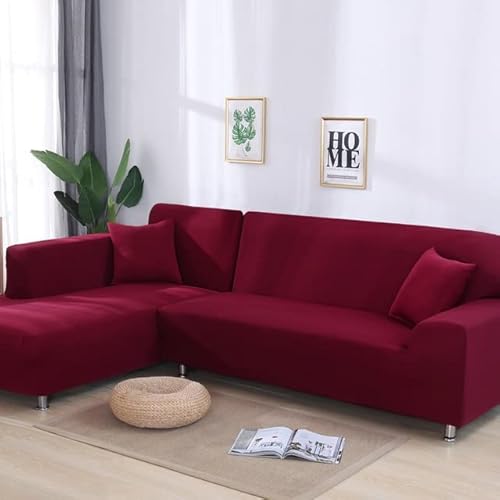 uyeoco Sofabezug L Form Ecksofa 3/2/4 Sitzer Elastischer Sofahusse Grau Stretch Couchhusse Sofaüberwurf Couchhusse Spannbezug Sofa-Abdeckung Hussen Für Couch (Color : D, Size : 70-120cm) von uyeoco