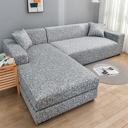 uyeoco Sofabezug L Form Rechts/Links Sofa Überzug Ecksofa Sofaüberwurf Stretch Sofahusse Couchbezug für 3/2/4 Sitzer Couch (Color : L, Size : 190-230cm) von uyeoco