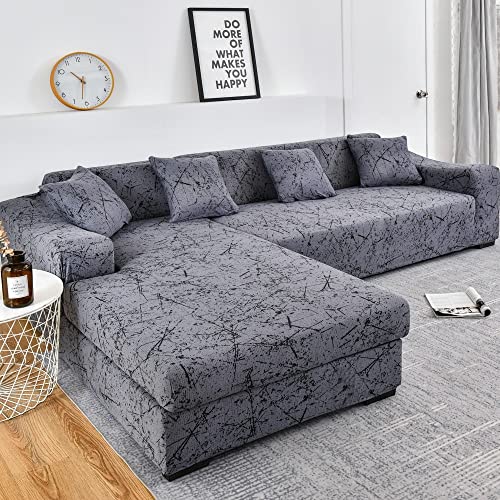 uyeoco Sofabezug L Form Rechts/Links Sofa Überzug Ecksofa Sofaüberwurf Stretch Sofahusse Couchbezug für 3/2/4 Sitzer Couch (Color : O, Size : 190-230cm) von uyeoco