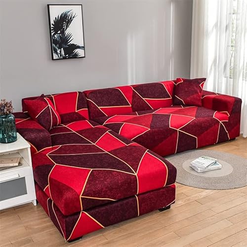 uyeoco Sofabezug L Form Rechts/Links Sofa Überzug Ecksofa Sofaüberwurf Stretch Sofahusse Couchbezug für 3/2/4 Sitzer Couch (Color : S, Size : 190-230cm) von uyeoco