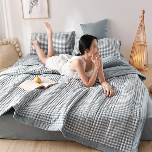 uyeoco Sommer Sommerdecke Weich Baumwolle Steppdecke, Sommer Kühler Steppdecke Dünne Bettdecke, Waschbar Weiche Steppdecke Für Den Sommer(Style3,150x200cm) von uyeoco