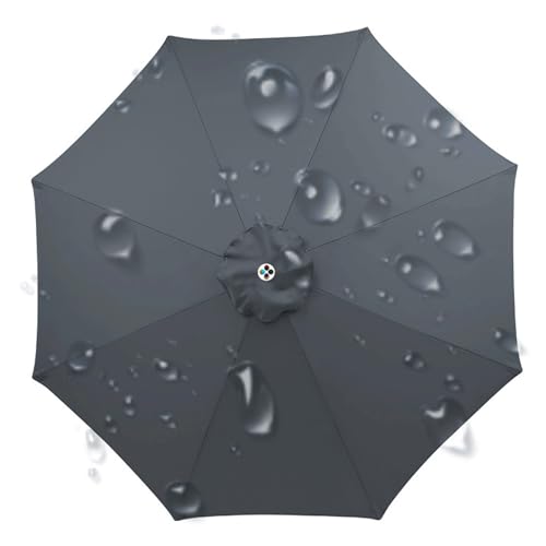 uyeoco Sonnenschirm Ersatzbezug 6/8 Streben Ampelschirm Bezug Wasserdicht Schirmbezug Sonnenschirm Ersatzteile für Balkon Garten Pool und Strand(P11,3m/8ribs) von uyeoco