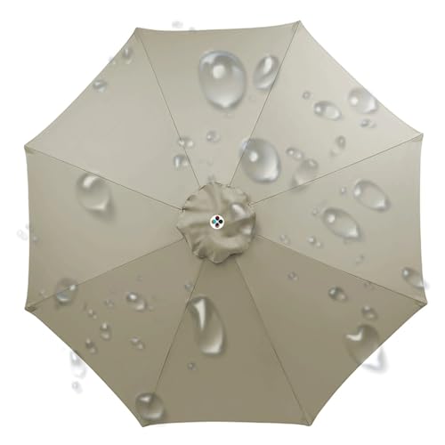 uyeoco Sonnenschirm Ersatzbezug 6/8 Streben Ampelschirm Bezug Wasserdicht Schirmbezug Sonnenschirm Ersatzteile für Balkon Garten Pool und Strand(P6,3m/6ribs) von uyeoco