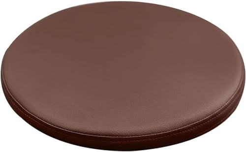 uyeoco wasserdichte Stuhlkissen aus Leder runden Sitzkissen, rutschfeste runde Kissen-Stuhlpolster für 25 cm, 30 cm, 35 cm, 40 cm, 45 cm Stühle/Rundhocker (Color : 1#, Size : 45cm/17.7inch) von uyeoco