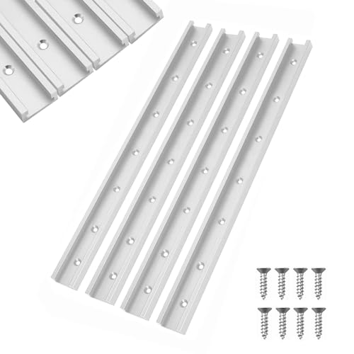 uyoyous T Nut Schiene 1220mm 30 Typ 4 Stück Aluminium T-Track T-Schienenrampe T-Slot Track T-Schiene T-Nut Gehrungsschiene mit Schrauben für Holzbearbeitung Oder Router Tischsäge von uyoyous