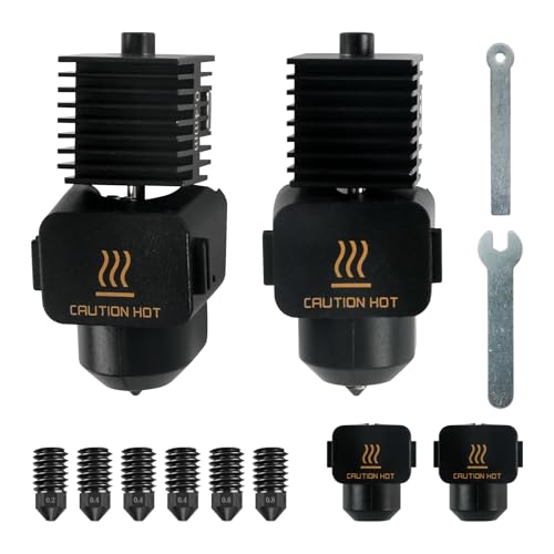 3D Printer 0.4mm Hotend Kit for Bambu Lab A1/A1 Mini, Hotend Druckkopf Hot End Kit, A1/A1 Mini Quick-Swap Hotend 0.4mm Gehärteter Stahl Düse with Wrenches and Tools Silicone Sock von uzoyfoda