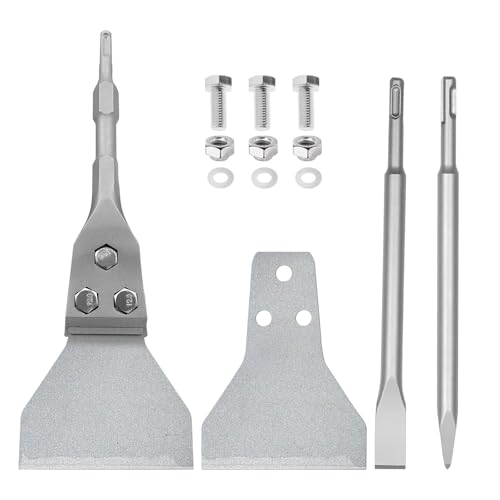 SDS Plus Bodenschaber-Set, 300 mm × 100 mm, Bodenfliesenentfernungswerkzeug, SDS Plus Meißel mit Klinge, Flachmeißel für Bohrhammer, Fliesenmeißel zum Entfernen von Fliesenkleber SDS Plus Bodenschaber-Set, 300 mm × 100 mm, Bodenfliesenentfernungswerkzeug, SDS Plus Meißel mit Klinge, Flachmeißel für Bohrhammer, Fliesenmeißel zum Entfernen von Fliesenkleber von uzoyfoda
