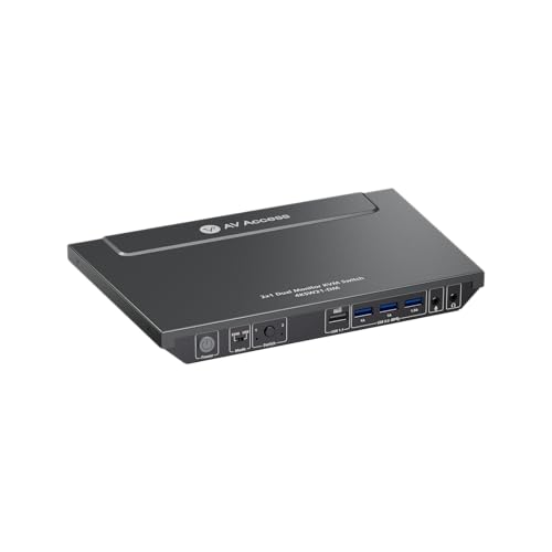 AV Access KVM Switch 2 Monitore, 4K@60Hz, 2K@144Hz HDMI KVM USB 3.0 Switch 2 PC 2 Computer Dual Monitor, Ultrabreiter Bildschirm Keyboard Mouse Hotkey Switch, HDMI 2.0 HDCP 2.2 mit 2 USB Kabeln AV Access KVM Switch 2 Monitore, 4K@60Hz, 2K@144Hz HDMI KVM USB 3.0 Switch 2 PC 2 Computer Dual Monitor, Ultrabreiter Bildschirm Keyboard Mouse Hotkey Switch, HDMI 2.0 HDCP 2.2 mit 2 USB Kabeln von v AV Access