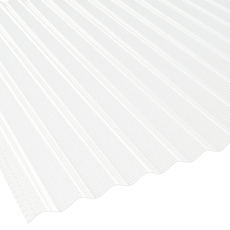 Lichtplatte Polycarbonat Sinus Wabenstruktur 76/18 Stärke 2,6 mm Breite 1,045 m weiß-opal HAGELSCHLAG GARANTIE von Friedrich von Lien AG