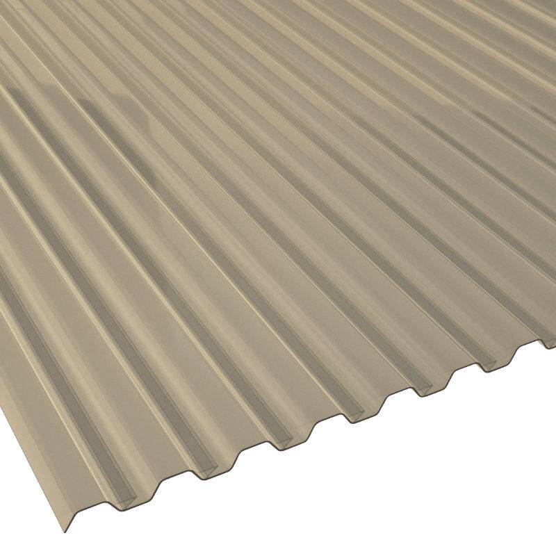 PVC Lichtplatte | 70/18 | 1,2 mm | Breite 1095 mm | bronze von Friedrich von Lien AG
