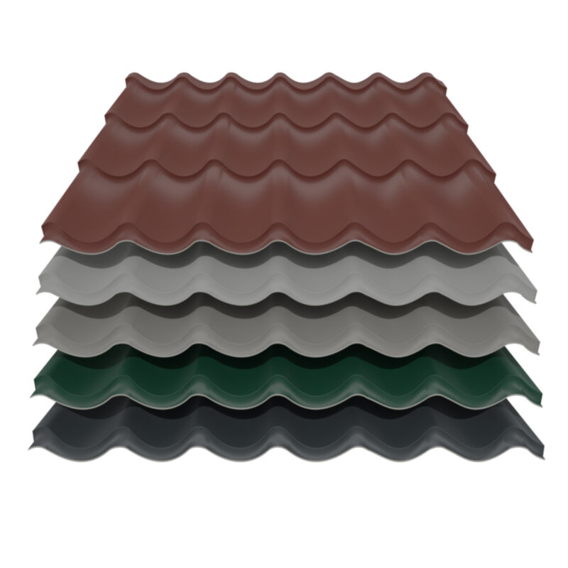 Pfannenblech Typ 2 | 0,70 mm | Aluminium | Modullänge 350 mm | 25 µm Polyester Pfannenblech Typ 2 | 0,70 mm | Aluminium | Modullänge 350 mm | 25 µm Polyester von Friedrich von Lien AG