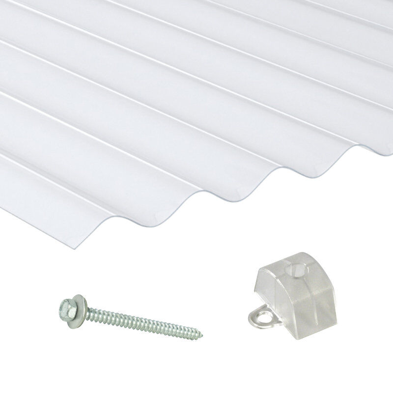 PVC | Terrassendach-Set | Sinusplatte | 130/30 | Profil 8 | 1,4 mm | klarbläulich PVC | Terrassendach-Set | Sinusplatte | 130/30 | Profil 8 | 1,4 mm | klarbläulich von Friedrich von Lien AG
