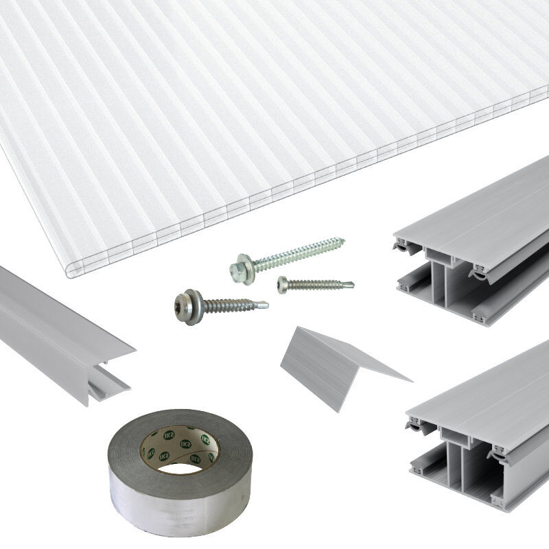 Polycarbonat Stegplatten | Terrassendach-Set | DUO Verlegeprofil | 16 mm | glasklar Polycarbonat Stegplatten | Terrassendach-Set | DUO Verlegeprofil | 16 mm | glasklar von Friedrich von Lien AG