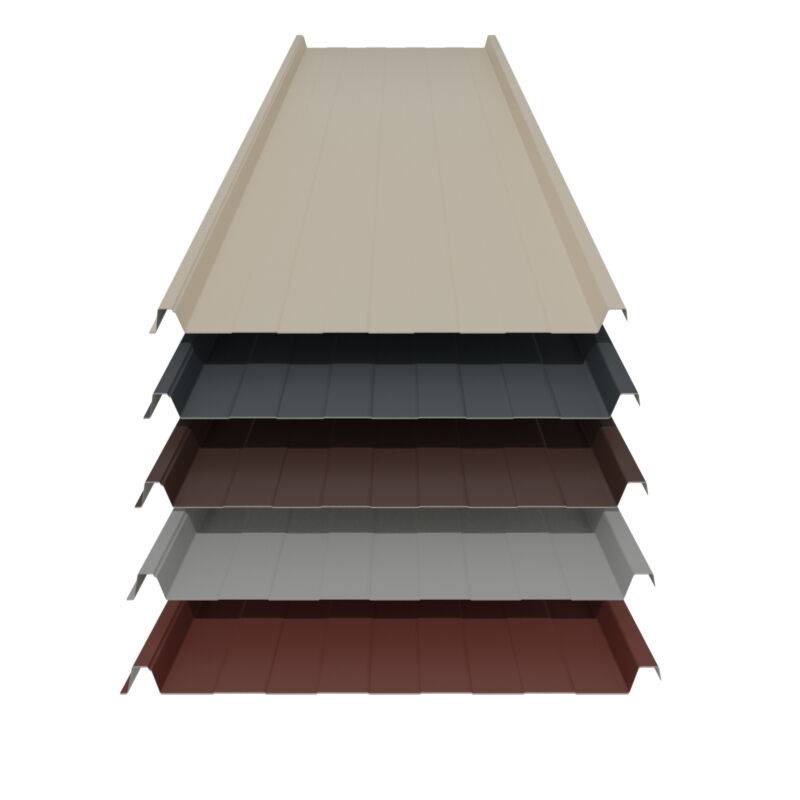 Stehfalz 33/500 | Wand | 0,63 mm | Stahl | Prägung | Glatt | 548 mm Breite | 25 µm Polyester von Friedrich von Lien AG