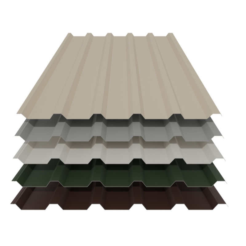 Trapezblech 35/207 Stahl Dachprofil 25my Polyester Farbbeschichtung 0,63 mm Stärke von Friedrich von Lien AG