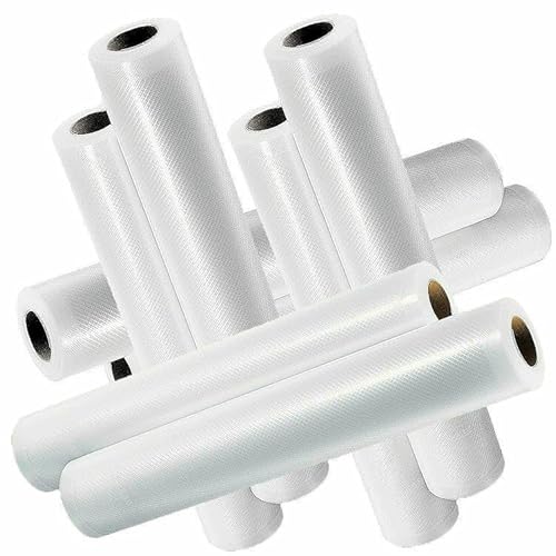 Vakuumrollen Vakuumierbeutel Premium Folienrollen Vakuumbeutel Beutel für Folienschweißgeräte (8 Rollen 30x600cm) von vabiono