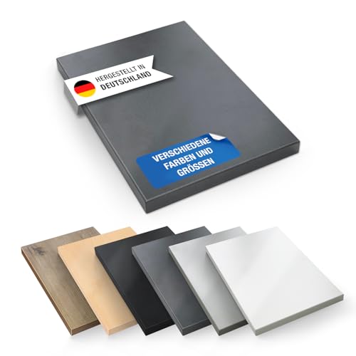vabo Schreibtischplatte Graphit, Premium Dekor, hochwertig und belastbar, leichte Montage, ideal für Homeoffice und Kinderzimmer 140x80x2,5 cm von vabo
