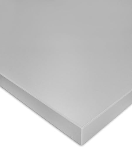 vabo Schreibtisch-Platte - Kratzfeste Tischplatte - bis zu 120 kg belastbar - moderner Büro-Tisch Aufsatz mit Starkfurnierkante - 160x80x2,5 cm - Licht-Grau von vabo