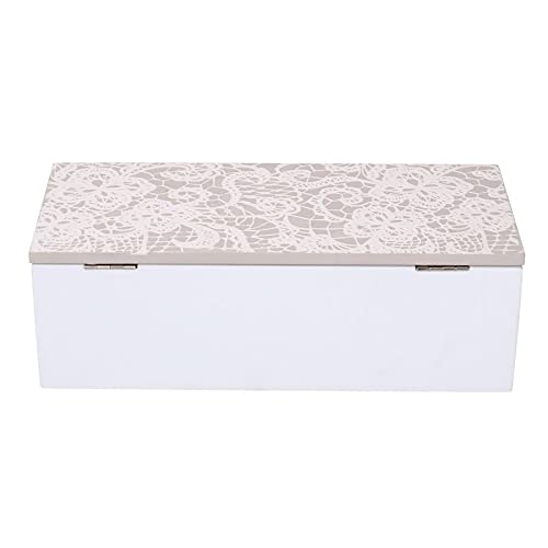 vacchetti 5925140000 Aufbewahrungsbox aus Holz, weiß, rechteckig, 3 mittlere Fächer von vacchetti