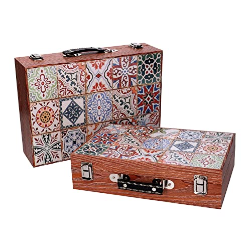 Vacchetti 5925620000 Aufbewahrungsbox aus Holz, 1 – 2 Mosaik, Bordsteinbraun, mittel von vacchetti