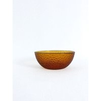60Er/70Er Jahre Vintage Ambre Glasschale. Widerstandsfähiges, Hitzegehärtetes Glas. Strukturierte Außenfläche. Hergestellt in Frankreich. Mid von vaissellefumee