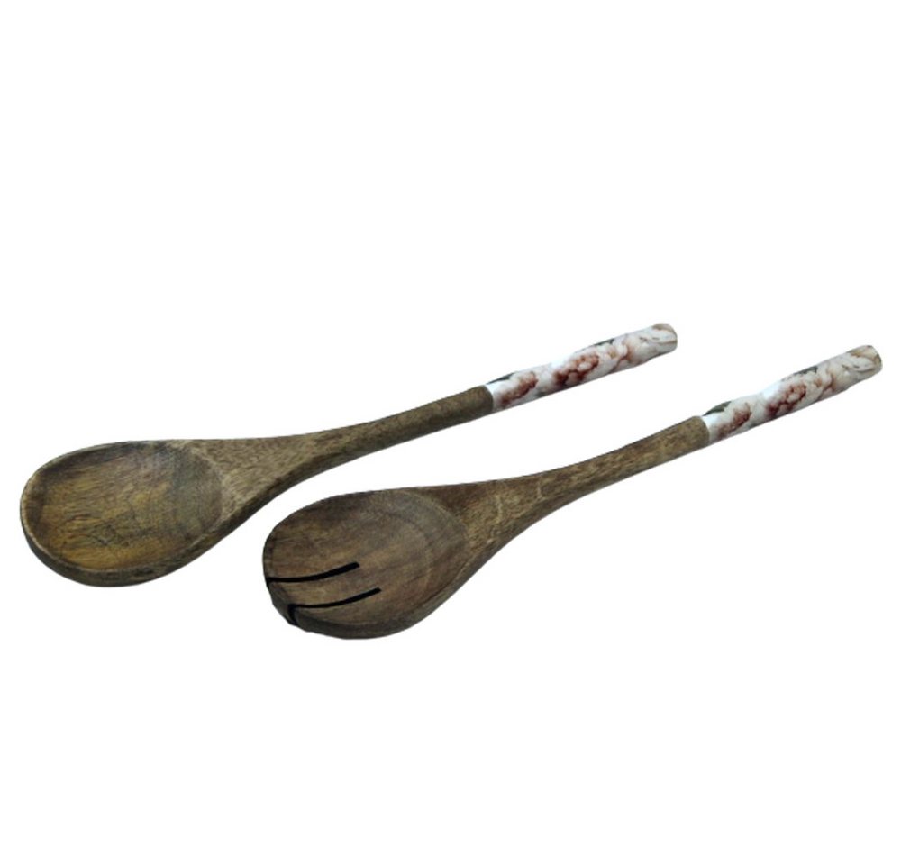 van Deurs Danmark Salatbesteck Van Deurs Danmark Salatbesteck Mangoholz Emaillegriff nordic Design (2 er Set), Salatbesteck, Mangoholz, Emaillegriff, 2er Set, nachhaltig von van Deurs Danmark