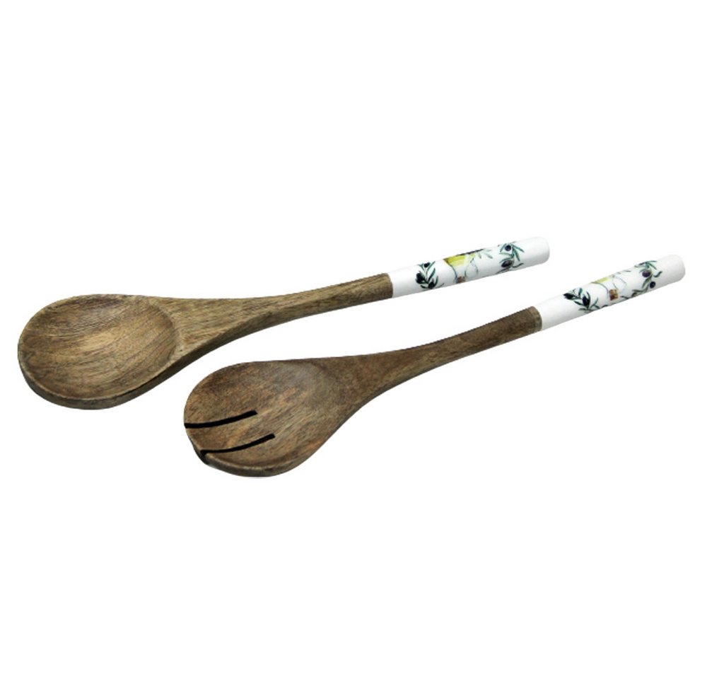 van Deurs Danmark Salatbesteck Van Deurs Danmark Salatbesteck Mangoholz Emaillegriff nordic Design (2 er Set), Salatbesteck, Mangoholz, Emaillegriff, 2er Set, nachhaltig von van Deurs Danmark