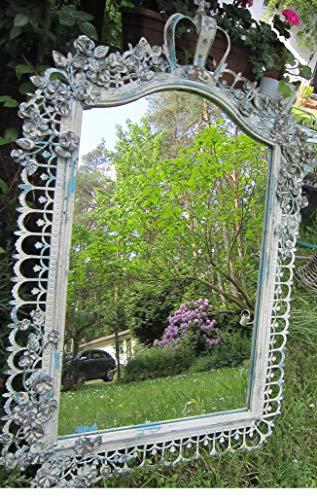 Spiegel Spiegelfenster Landhaus Country Shabby Krone Eisen Patina von van Deurs
